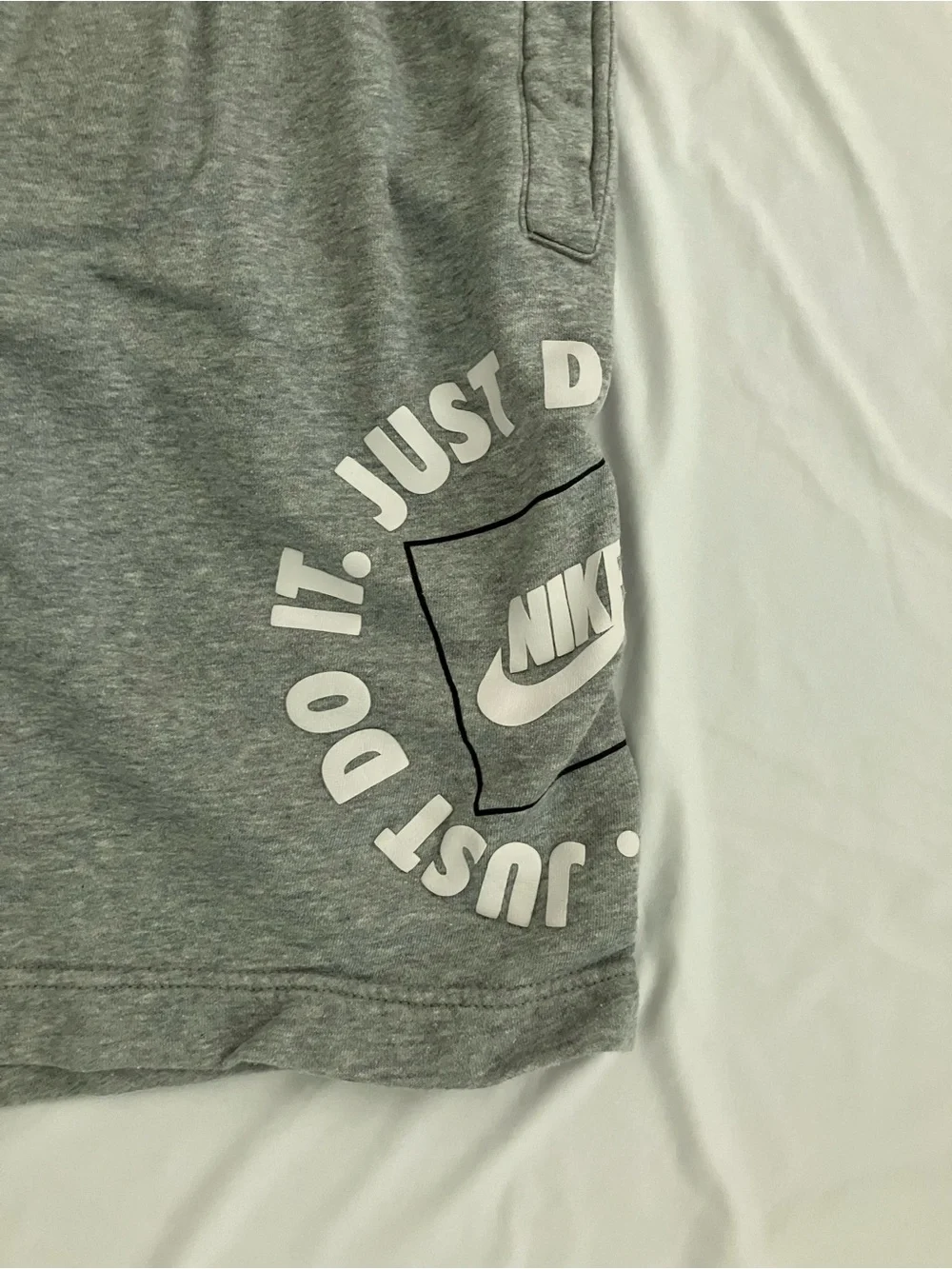 Nike Gray 'Just Do It' Athletic Shorts